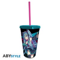 HATSUNE MIKU - Tumbler with straw - 470ml - Hatsune Miku